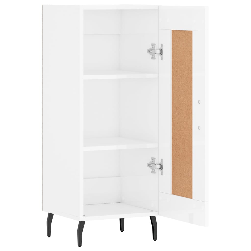 Dressoir 34,5x34x90 cm bewerkt hout hoogglans wit is nu te koop bij PeponiXL, paradijselijk wonen!