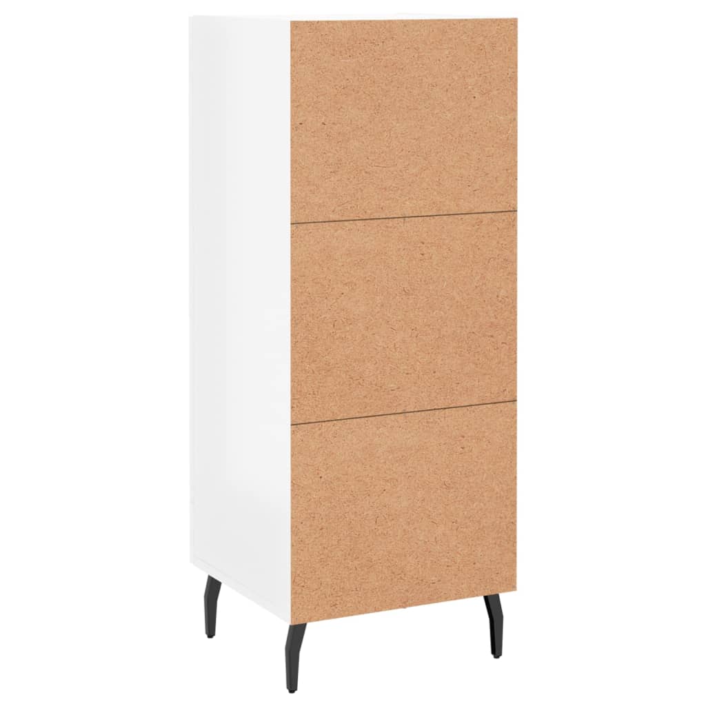 Dressoir 34,5x34x90 cm bewerkt hout hoogglans wit is nu te koop bij PeponiXL, paradijselijk wonen!