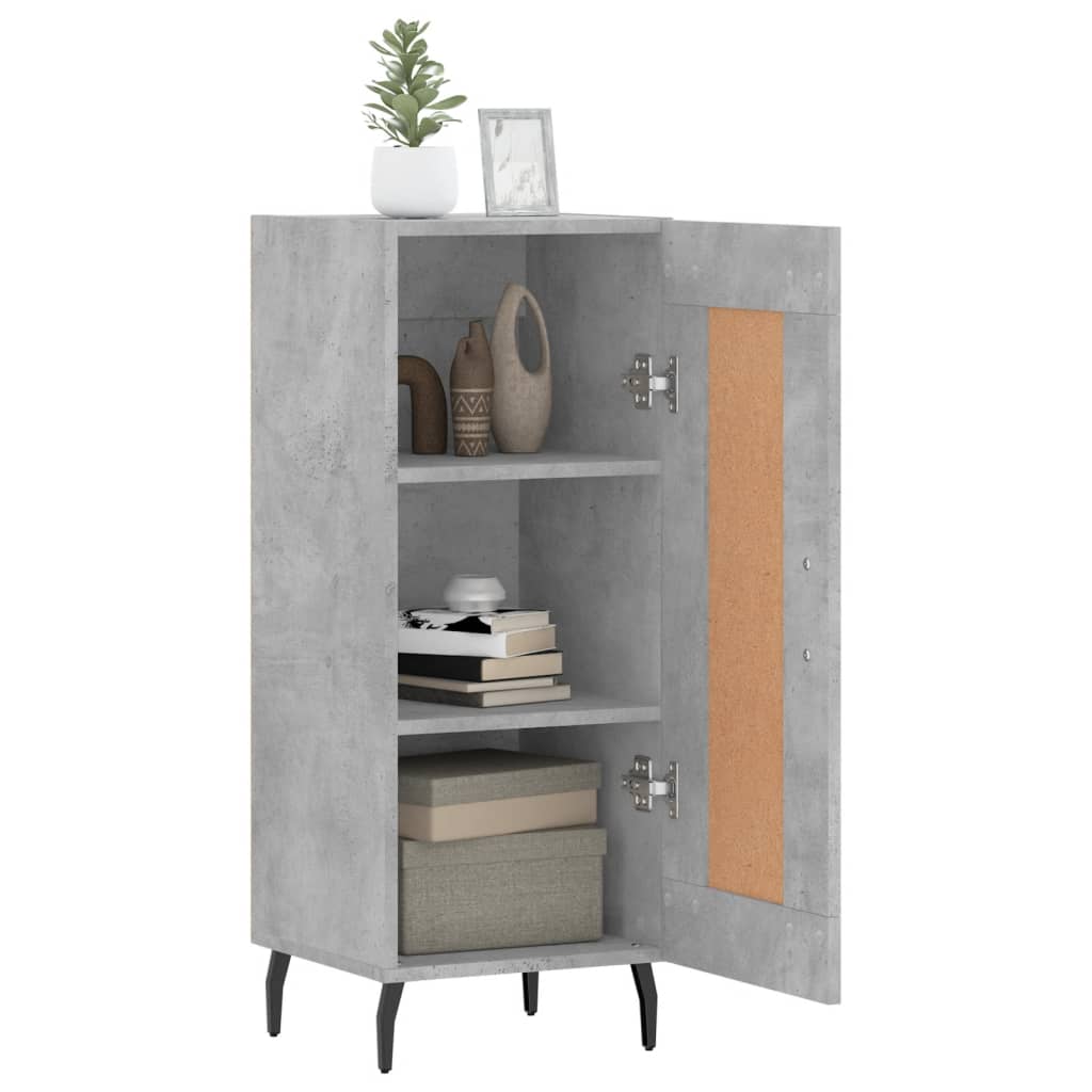 Dressoir 34,5x34x90 cm bewerkt hout betongrijs is nu te koop bij PeponiXL, paradijselijk wonen!