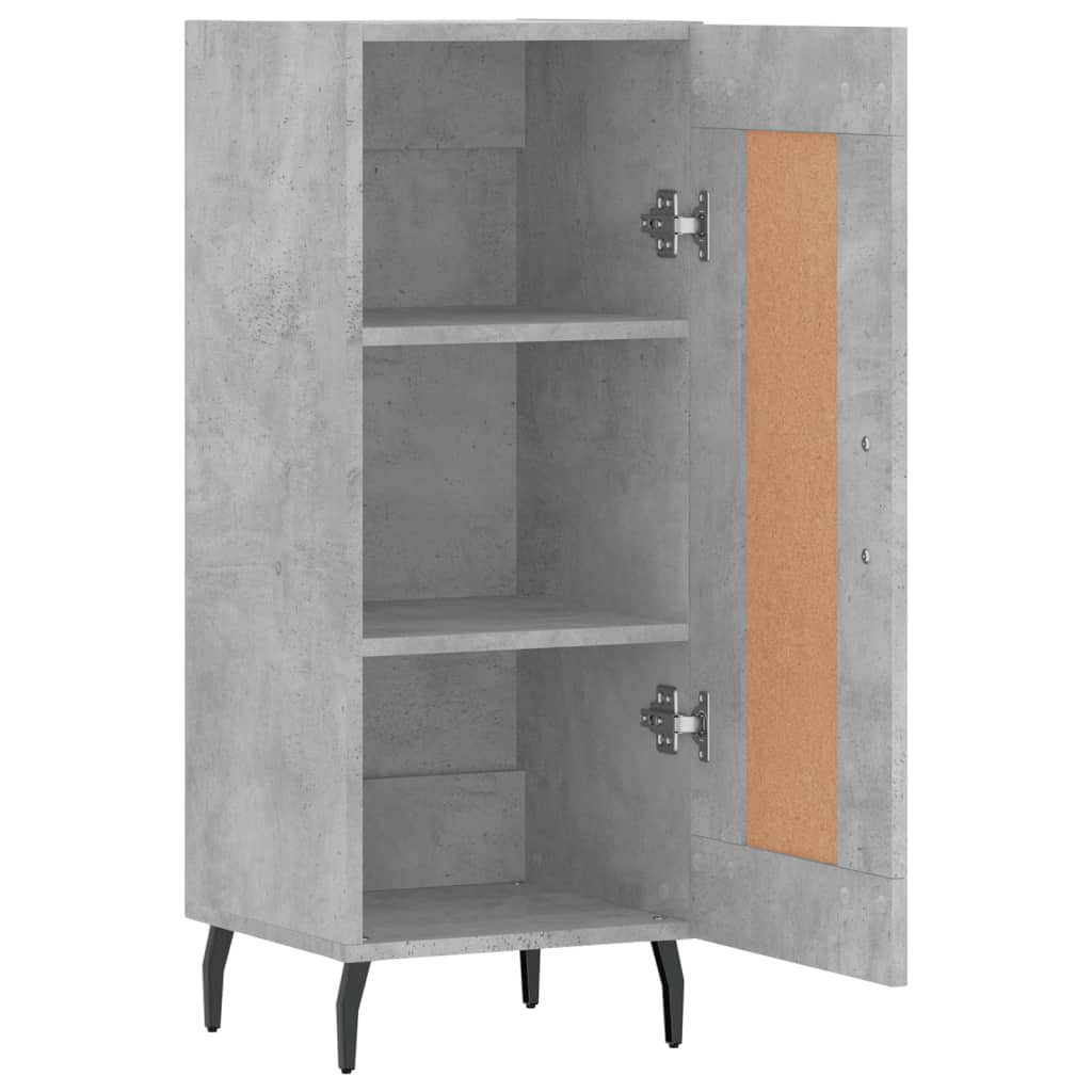 Dressoir 34,5x34x90 cm bewerkt hout betongrijs is nu te koop bij PeponiXL, paradijselijk wonen!