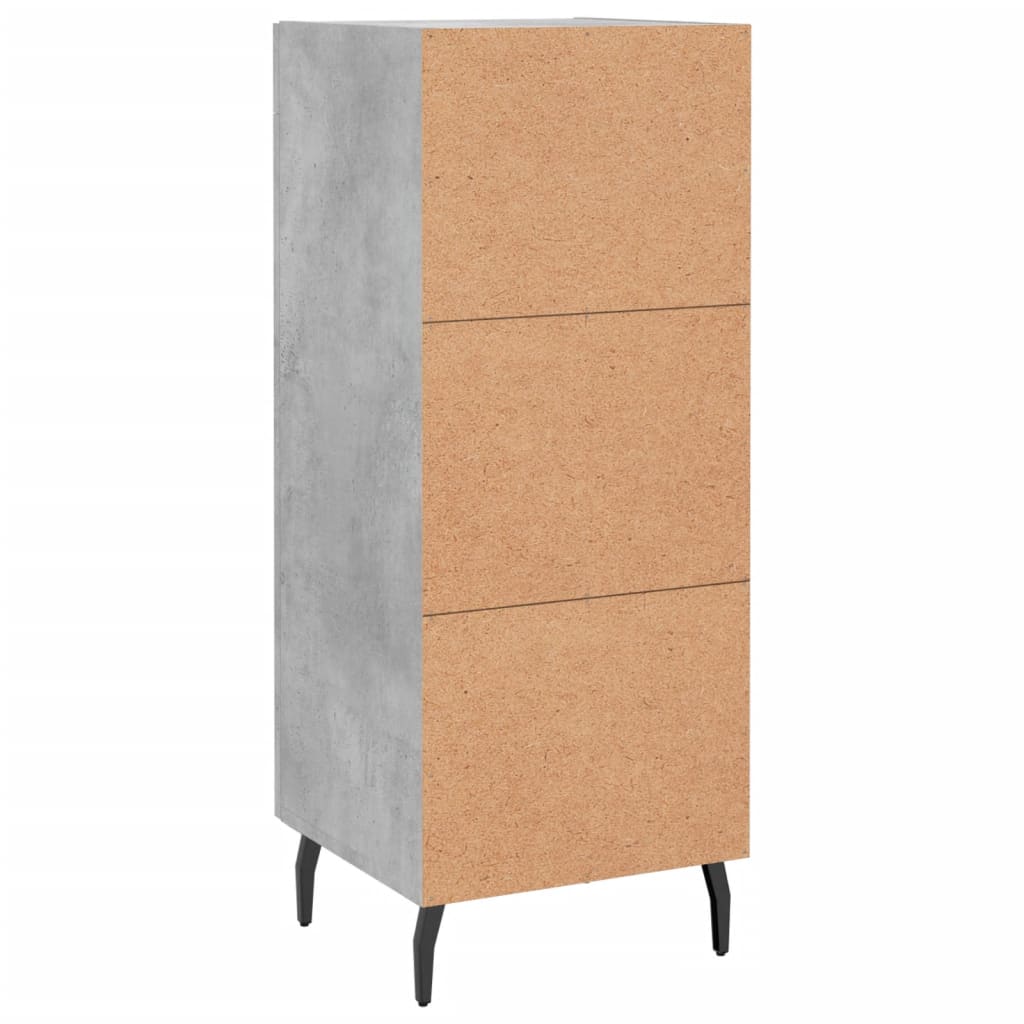 Dressoir 34,5x34x90 cm bewerkt hout betongrijs is nu te koop bij PeponiXL, paradijselijk wonen!