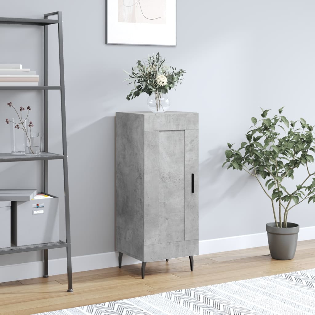 Dressoir 34,5x34x90 cm bewerkt hout betongrijs is nu te koop bij PeponiXL, paradijselijk wonen!