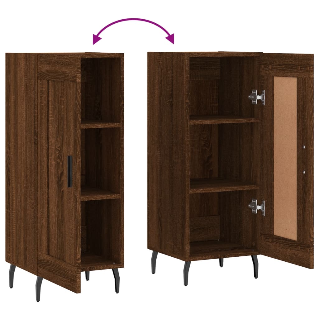 Dressoir 34,5x34x90 cm bewerkt hout bruin eikenkleur is nu te koop bij PeponiXL, paradijselijk wonen!