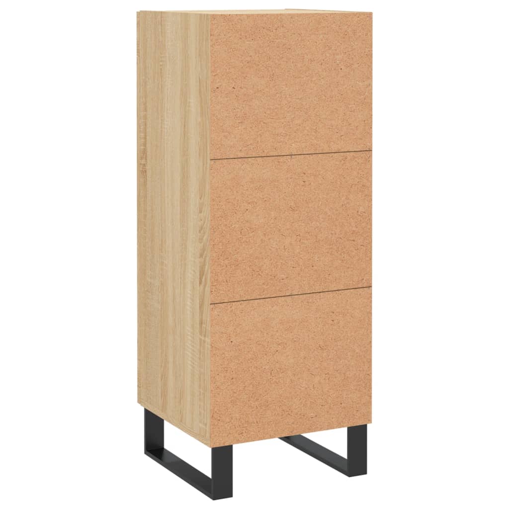 Dressoir 34,5x34x90 cm bewerkt hout sonoma eiken is nu te koop bij PeponiXL, paradijselijk wonen!