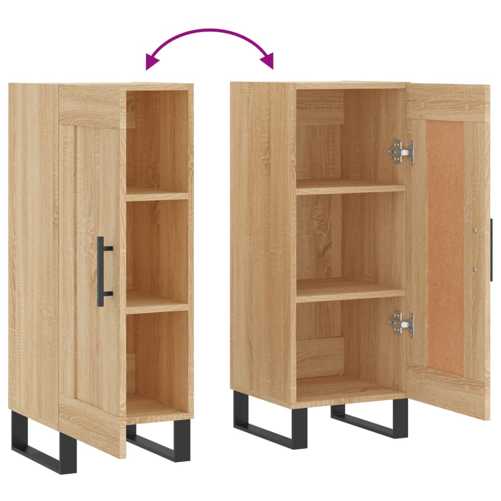 Dressoir 34,5x34x90 cm bewerkt hout sonoma eiken is nu te koop bij PeponiXL, paradijselijk wonen!