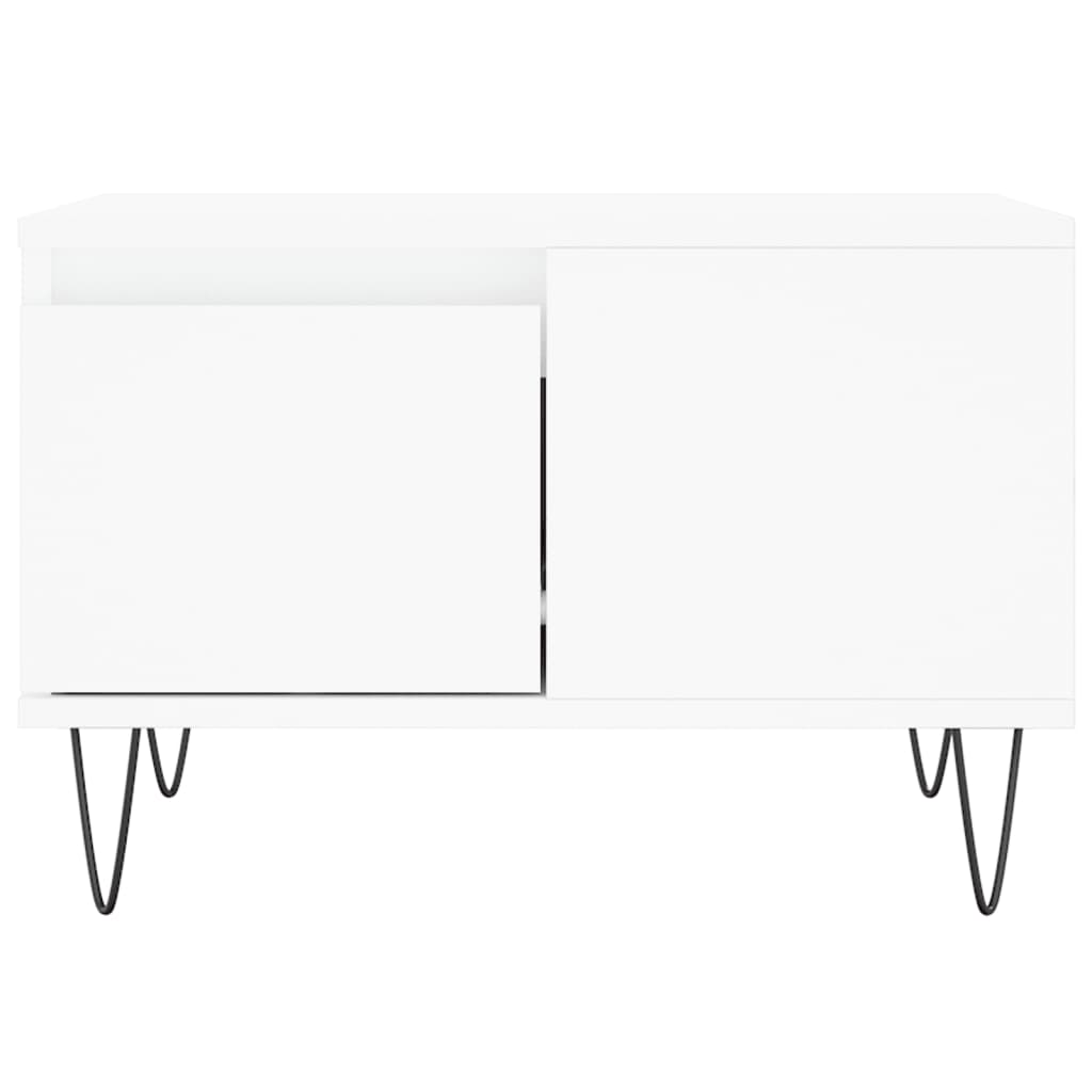Salontafel 55x55x36,5 cm bewerkt hout wit is nu te koop bij PeponiXL, paradijselijk wonen!