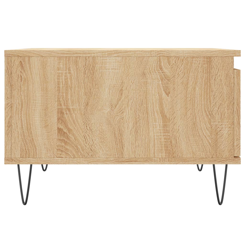 Salontafel 55x55x36,5 cm bewerkt hout sonoma eikenkleurig is nu te koop bij PeponiXL, paradijselijk wonen!