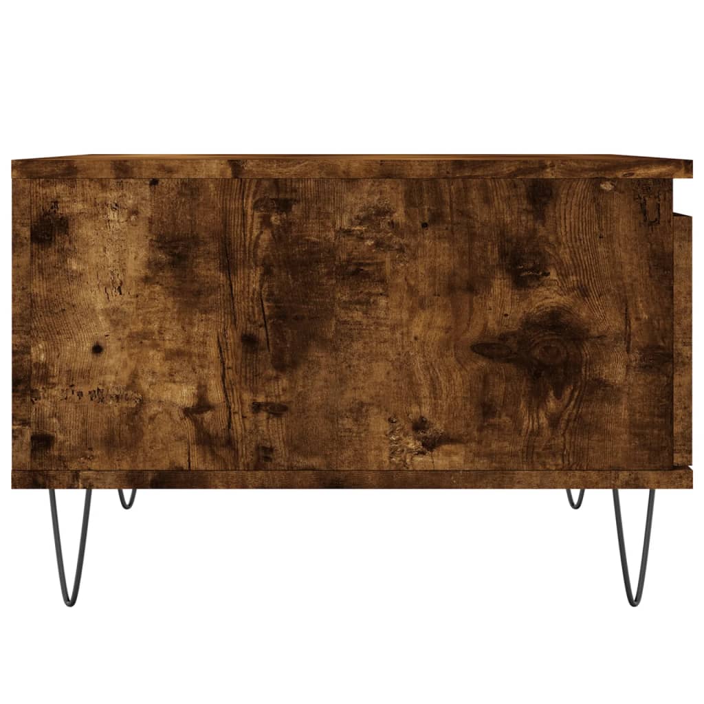 Salontafel 55x55x36,5 cm bewerkt hout gerookt eikenkleurig is nu te koop bij PeponiXL, paradijselijk wonen!