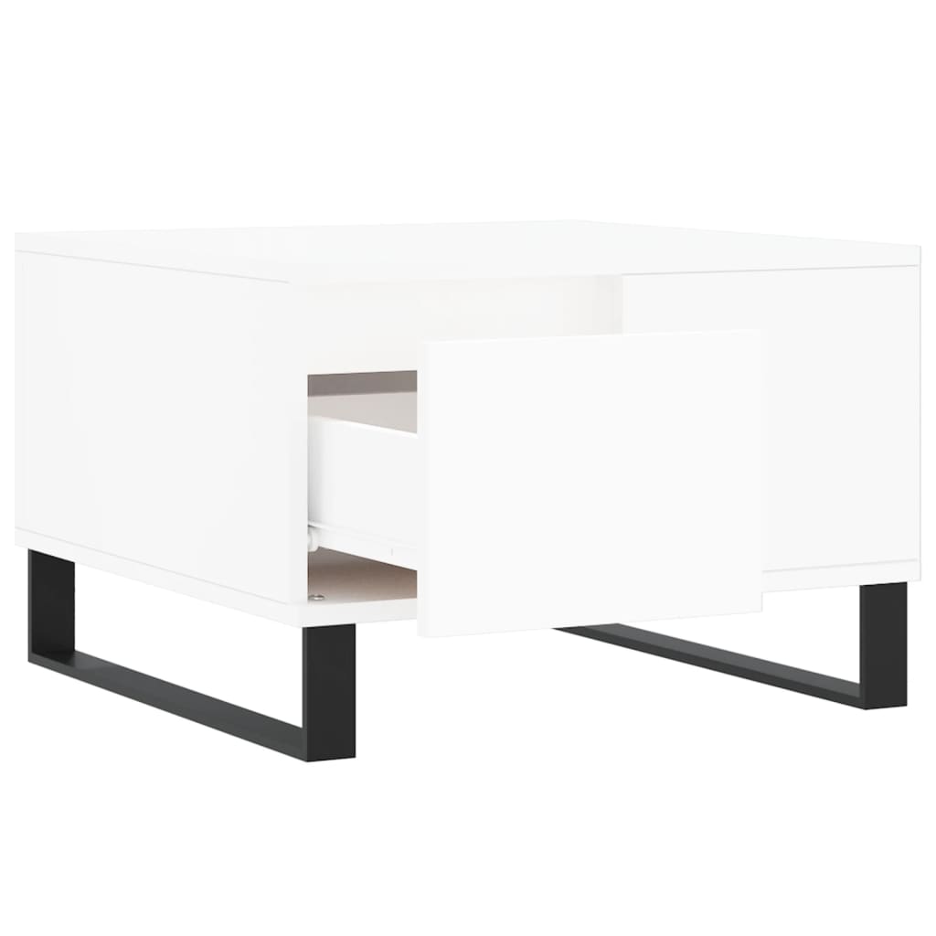 Salontafel 55x55x36,5 cm bewerkt hout wit is nu te koop bij PeponiXL, paradijselijk wonen!