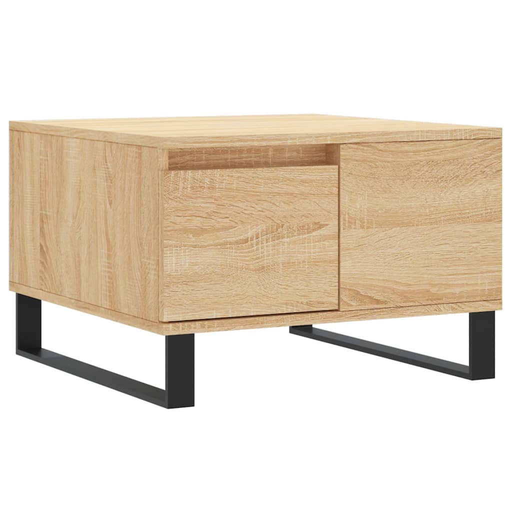 Salontafel 55x55x36,5 cm bewerkt hout sonoma eikenkleurig is nu te koop bij PeponiXL, paradijselijk wonen!