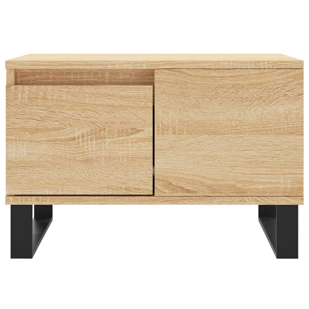 Salontafel 55x55x36,5 cm bewerkt hout sonoma eikenkleurig is nu te koop bij PeponiXL, paradijselijk wonen!