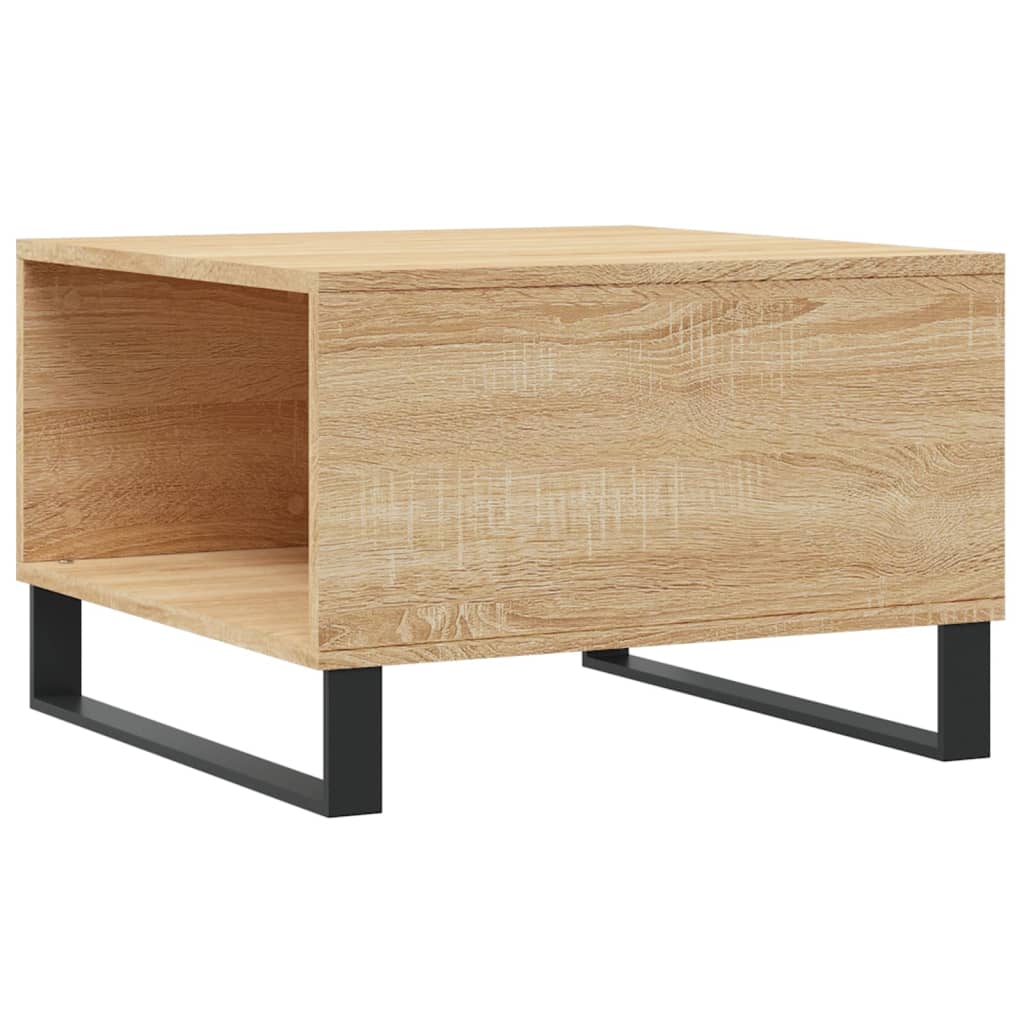 Salontafel 55x55x36,5 cm bewerkt hout sonoma eikenkleurig is nu te koop bij PeponiXL, paradijselijk wonen!