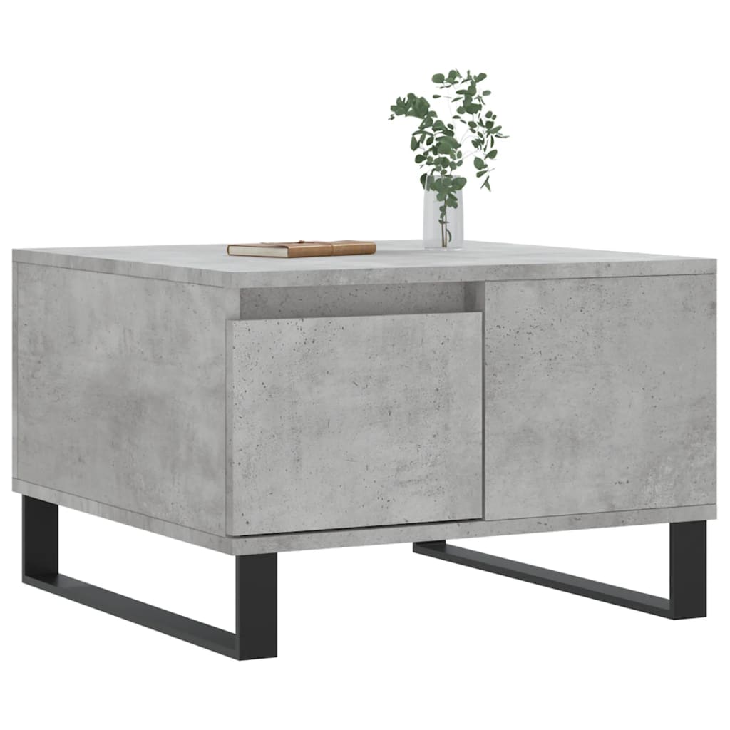 Salontafel 55x55x36,5 cm bewerkt hout betongrijs is nu te koop bij PeponiXL, paradijselijk wonen!