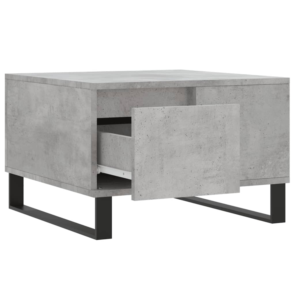 Salontafel 55x55x36,5 cm bewerkt hout betongrijs is nu te koop bij PeponiXL, paradijselijk wonen!