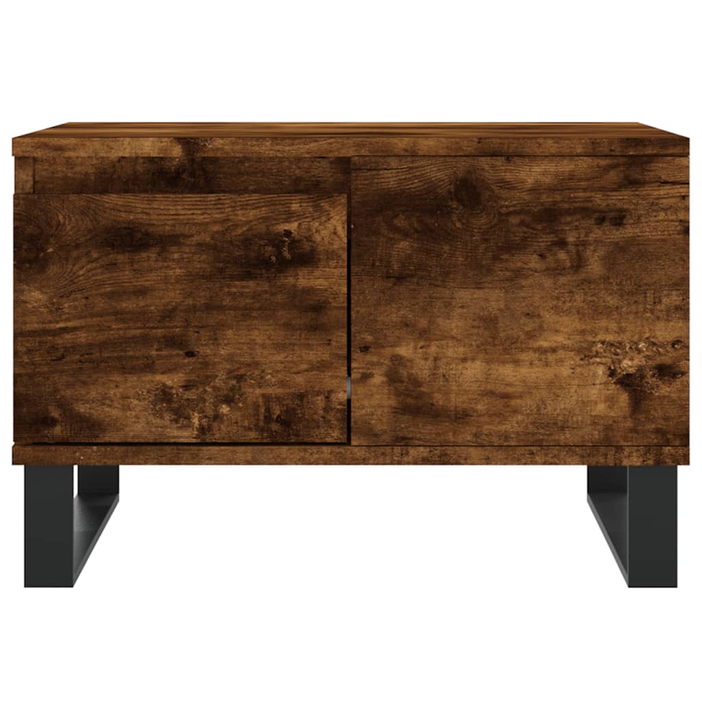 Salontafel 55x55x36,5 cm bewerkt hout gerookt eikenkleurig is nu te koop bij PeponiXL, paradijselijk wonen!