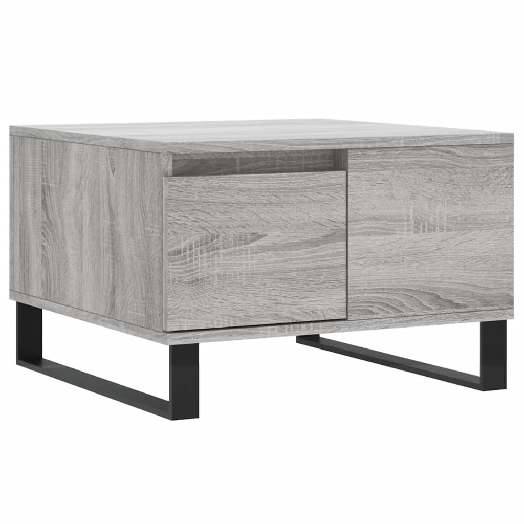 Salontafel 55x55x36,5 cm bewerkt hout grijs sonoma eikenkleurig is nu te koop bij PeponiXL, paradijselijk wonen!