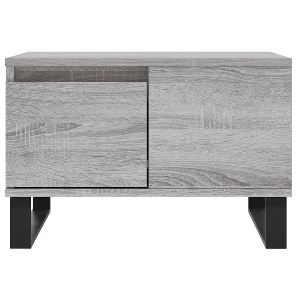 Salontafel 55x55x36,5 cm bewerkt hout grijs sonoma eikenkleurig is nu te koop bij PeponiXL, paradijselijk wonen!