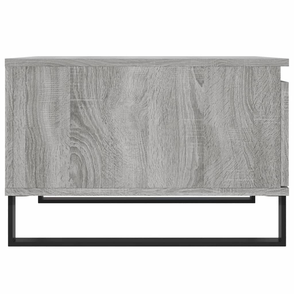 Salontafel 55x55x36,5 cm bewerkt hout grijs sonoma eikenkleurig is nu te koop bij PeponiXL, paradijselijk wonen!
