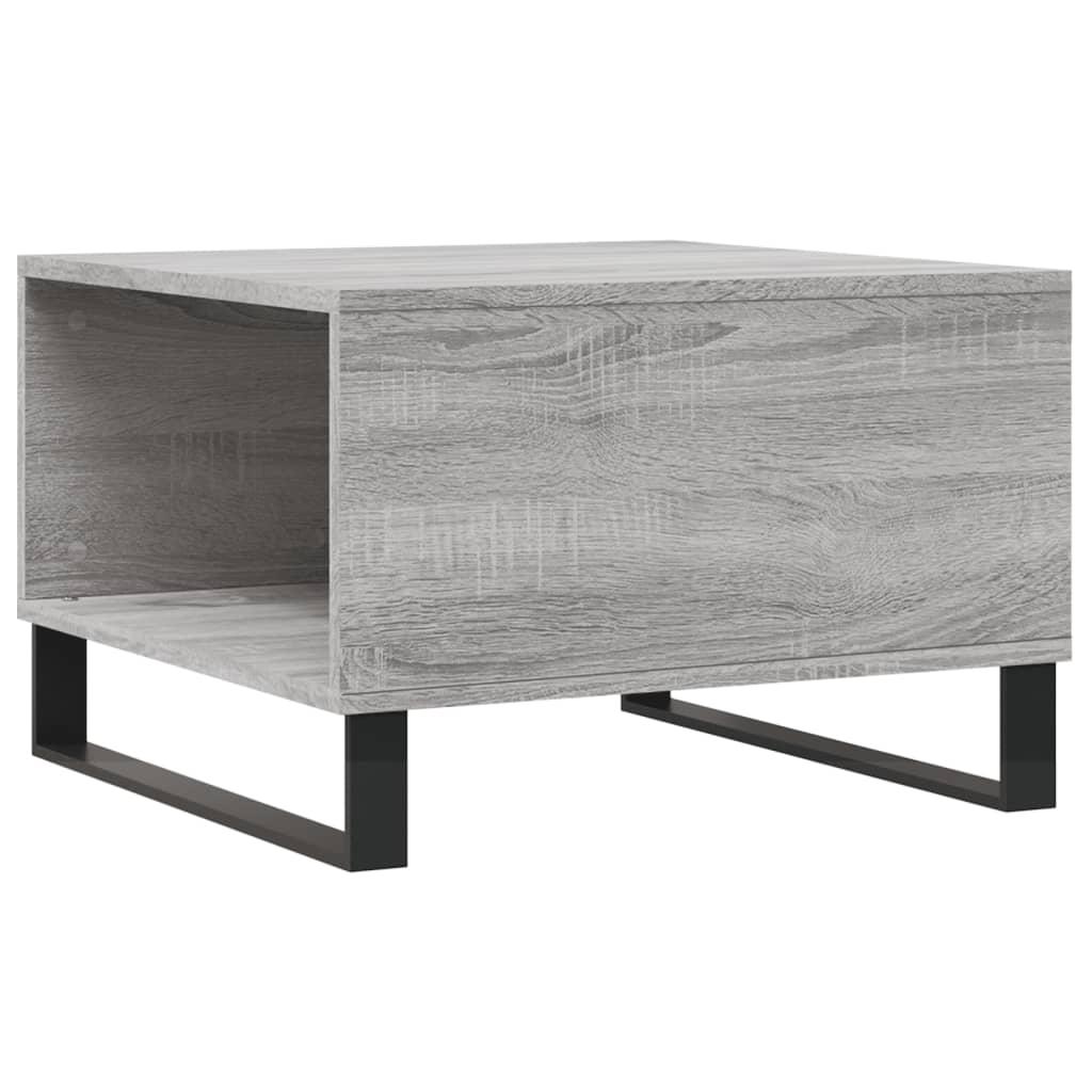 Salontafel 55x55x36,5 cm bewerkt hout grijs sonoma eikenkleurig is nu te koop bij PeponiXL, paradijselijk wonen!