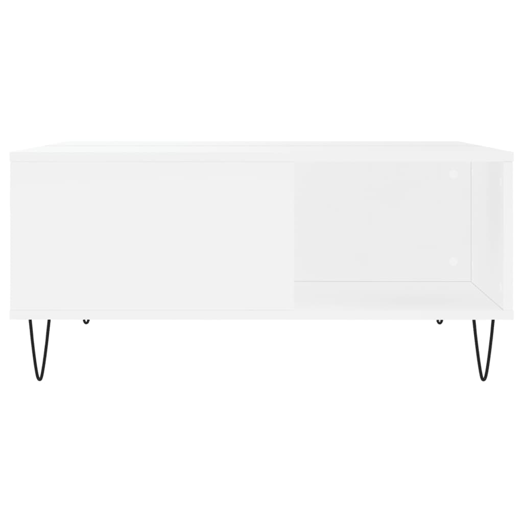 Salontafel 80x80x36,5 cm bewerkt hout wit is nu te koop bij PeponiXL, paradijselijk wonen!