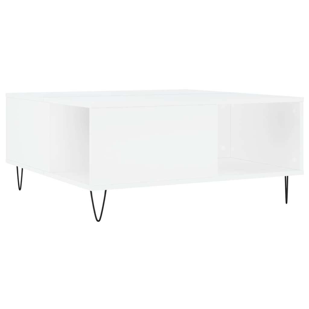 Salontafel 80x80x36,5 cm bewerkt hout wit is nu te koop bij PeponiXL, paradijselijk wonen!