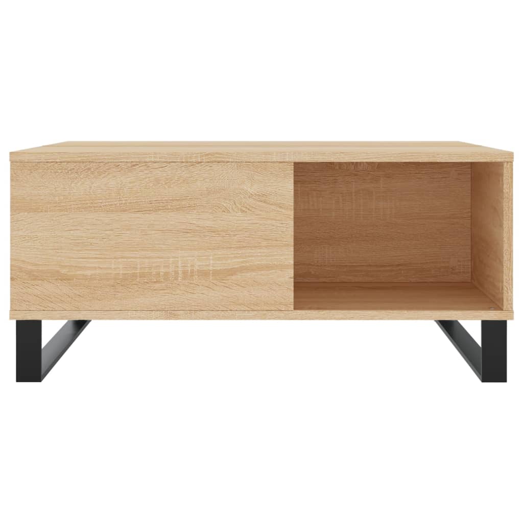 Salontafel 80x80x36,5 cm bewerkt hout sonoma eikenkleurig is nu te koop bij PeponiXL, paradijselijk wonen!