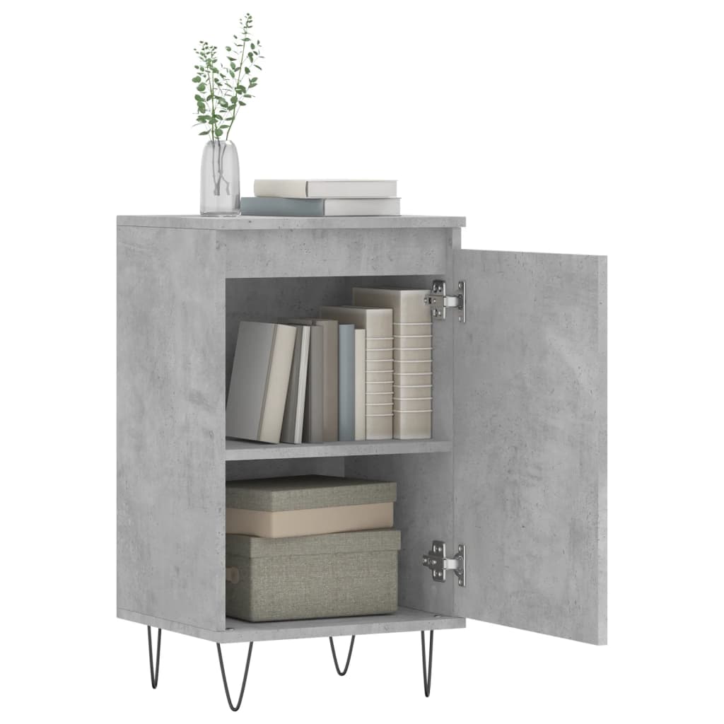 Dressoir 40x35x70 cm bewerkt hout betongrijs is nu te koop bij PeponiXL, paradijselijk wonen!