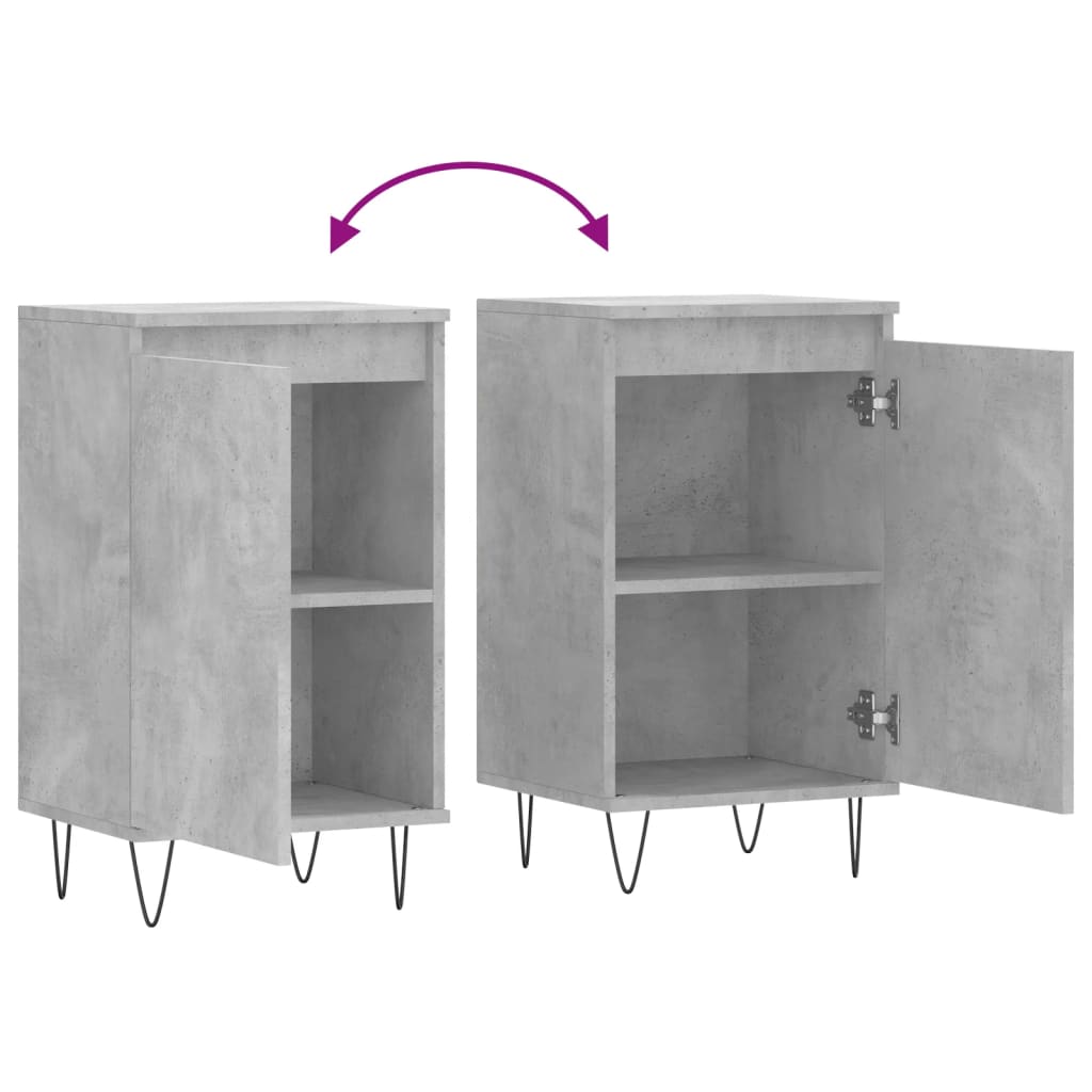 Dressoir 40x35x70 cm bewerkt hout betongrijs is nu te koop bij PeponiXL, paradijselijk wonen!