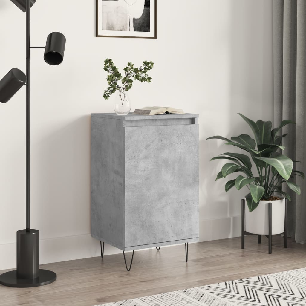 Dressoir 40x35x70 cm bewerkt hout betongrijs is nu te koop bij PeponiXL, paradijselijk wonen!
