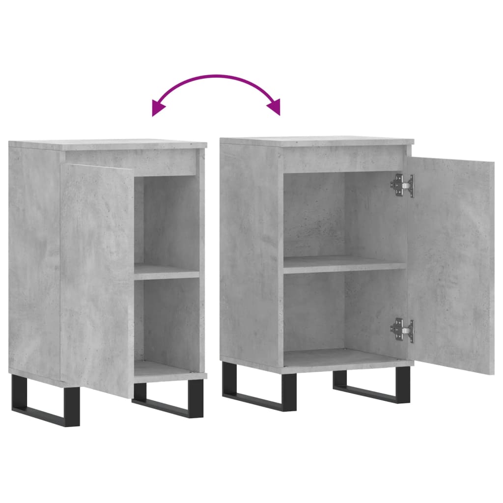 Dressoir 40x35x70 cm bewerkt hout betongrijs is nu te koop bij PeponiXL, paradijselijk wonen!