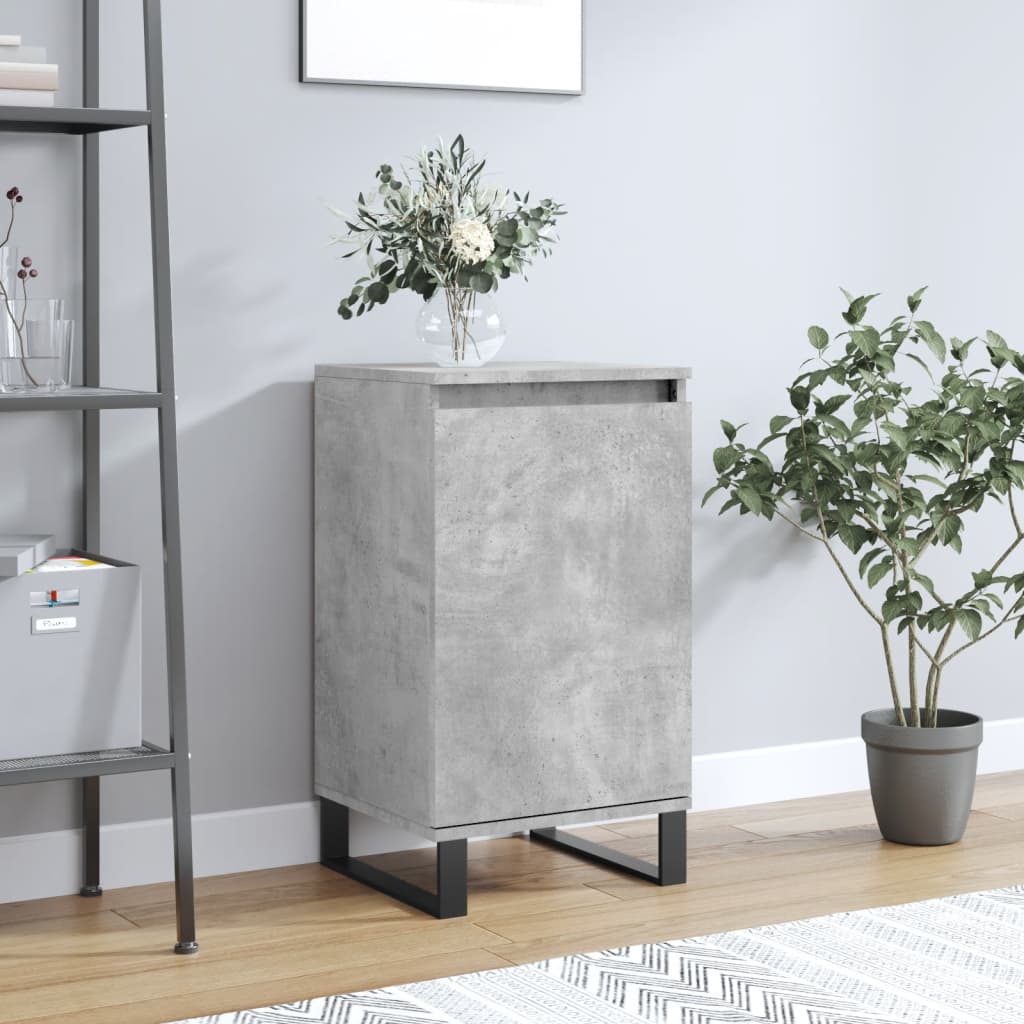 Dressoir 40x35x70 cm bewerkt hout betongrijs is nu te koop bij PeponiXL, paradijselijk wonen!