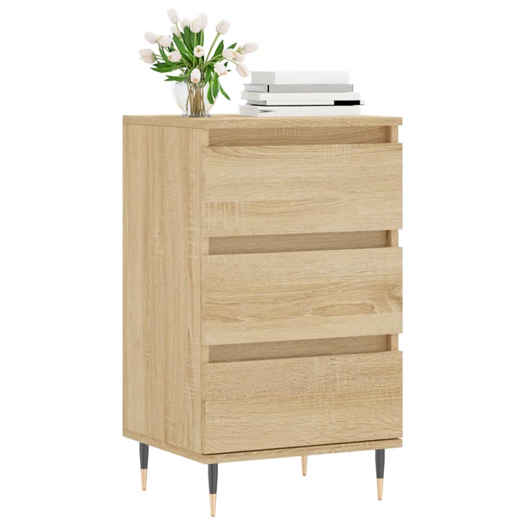 Dressoir 40x35x70 cm bewerkt hout sonoma eikenkleurig is nu te koop bij PeponiXL, paradijselijk wonen!