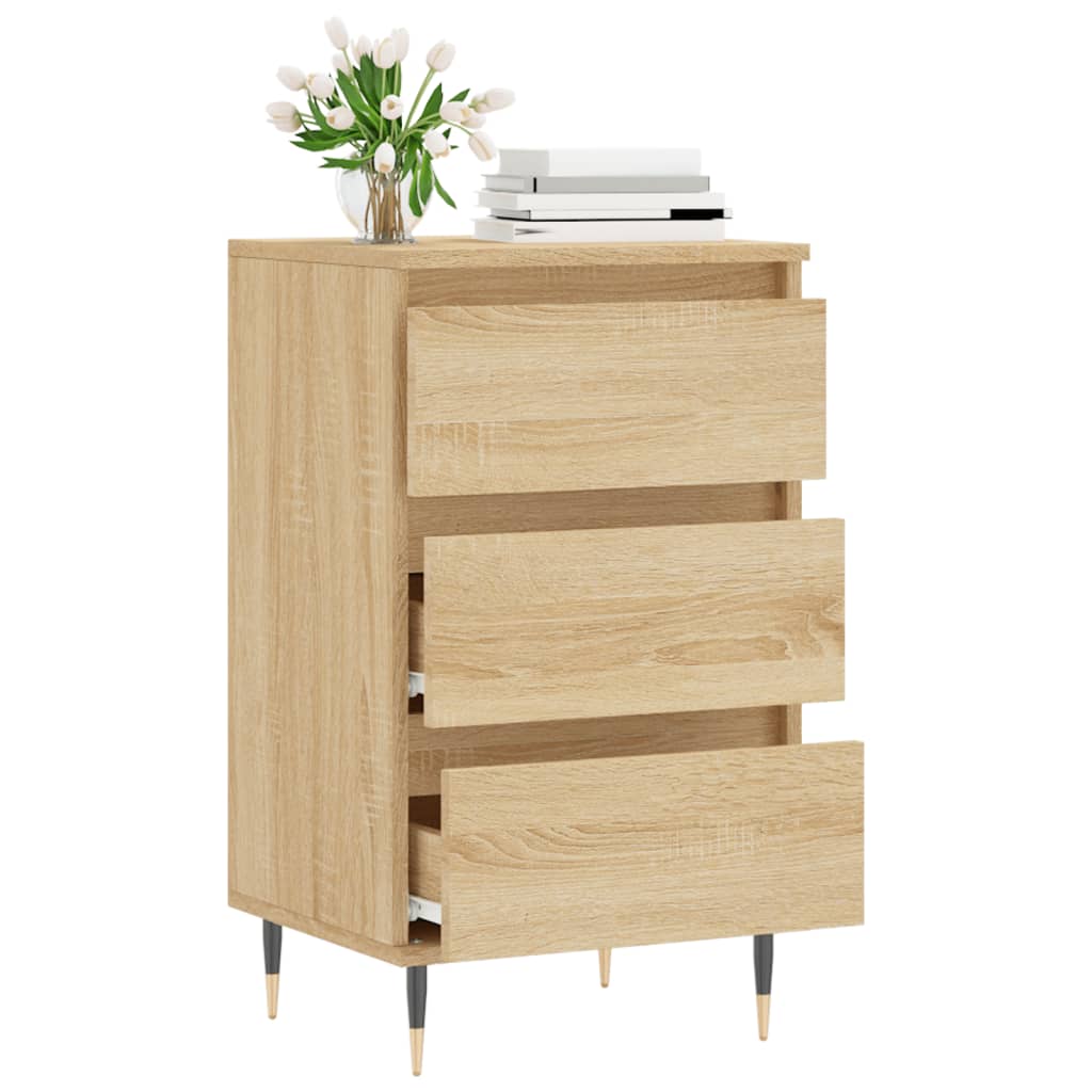 Dressoir 40x35x70 cm bewerkt hout sonoma eikenkleurig is nu te koop bij PeponiXL, paradijselijk wonen!