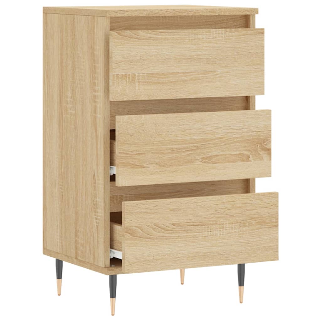 Dressoir 40x35x70 cm bewerkt hout sonoma eikenkleurig is nu te koop bij PeponiXL, paradijselijk wonen!