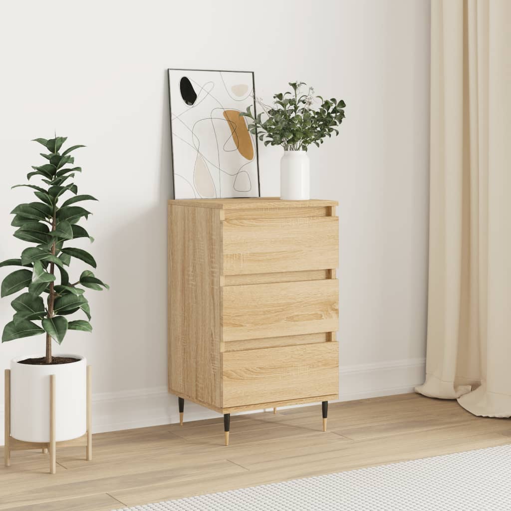 Dressoir 40x35x70 cm bewerkt hout sonoma eikenkleurig is nu te koop bij PeponiXL, paradijselijk wonen!