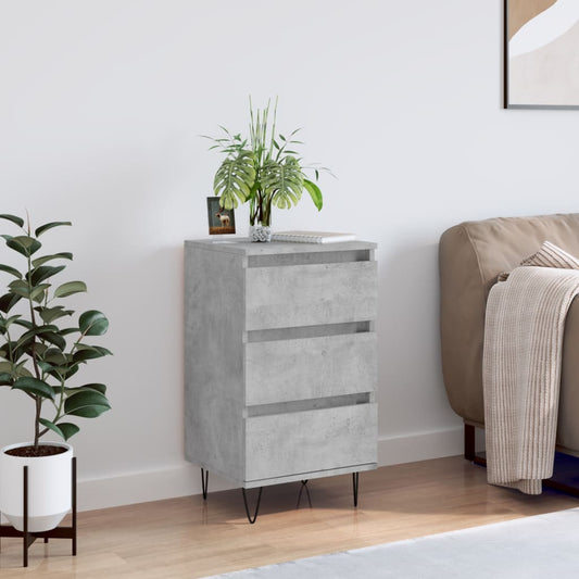 Dressoir 40x35x70 cm bewerkt hout betongrijs is nu te koop bij PeponiXL, paradijselijk wonen!