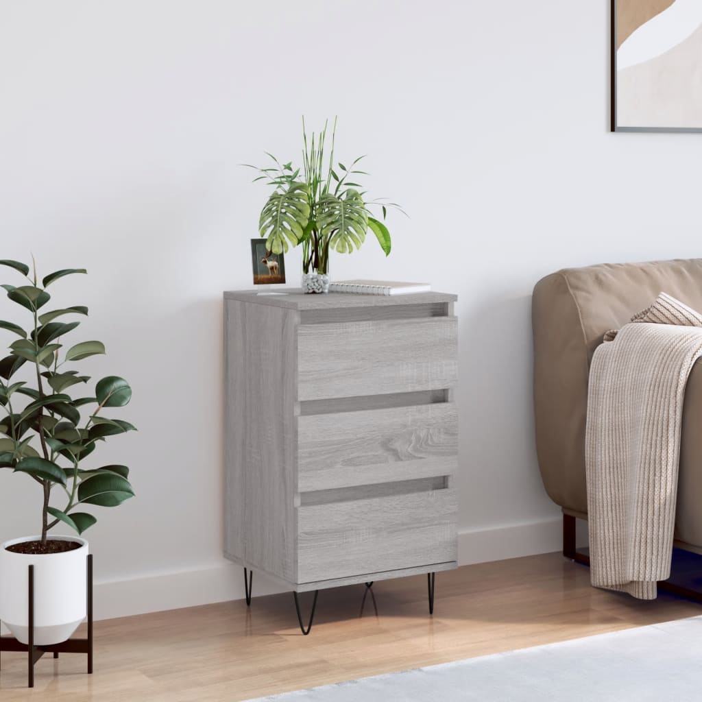 Dressoir 40x35x70 cm bewerkt hout grijs sonoma is nu te koop bij PeponiXL, paradijselijk wonen!