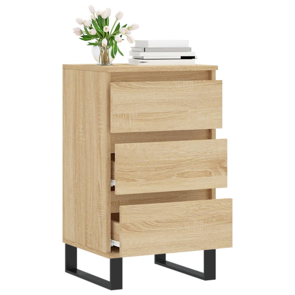 Dressoir 40x35x70 cm bewerkt hout sonoma eikenkleurig is nu te koop bij PeponiXL, paradijselijk wonen!