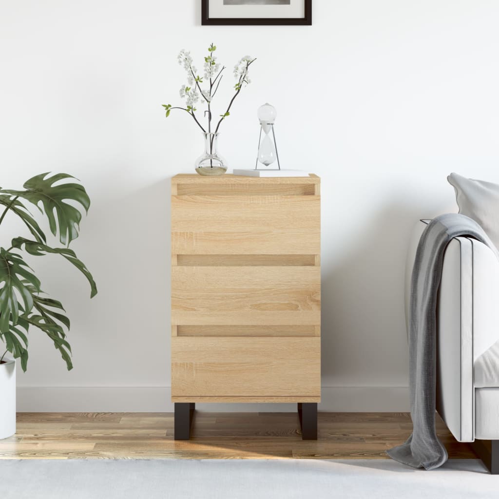 Dressoir 40x35x70 cm bewerkt hout sonoma eikenkleurig is nu te koop bij PeponiXL, paradijselijk wonen!