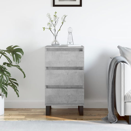 Dressoir 40x35x70 cm bewerkt hout betongrijs is nu te koop bij PeponiXL, paradijselijk wonen!