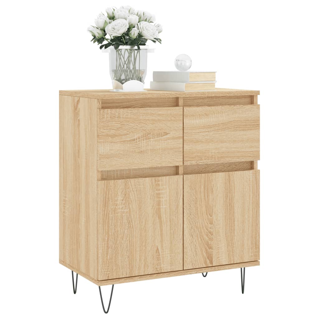 Dressoir 60x35x70 cm bewerkt hout sonoma eikenkleurig is nu te koop bij PeponiXL, paradijselijk wonen!