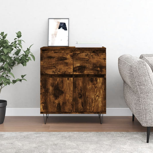 Dressoir 60x35x70 cm bewerkt hout gerookt eikenkleurig is nu te koop bij PeponiXL, paradijselijk wonen!