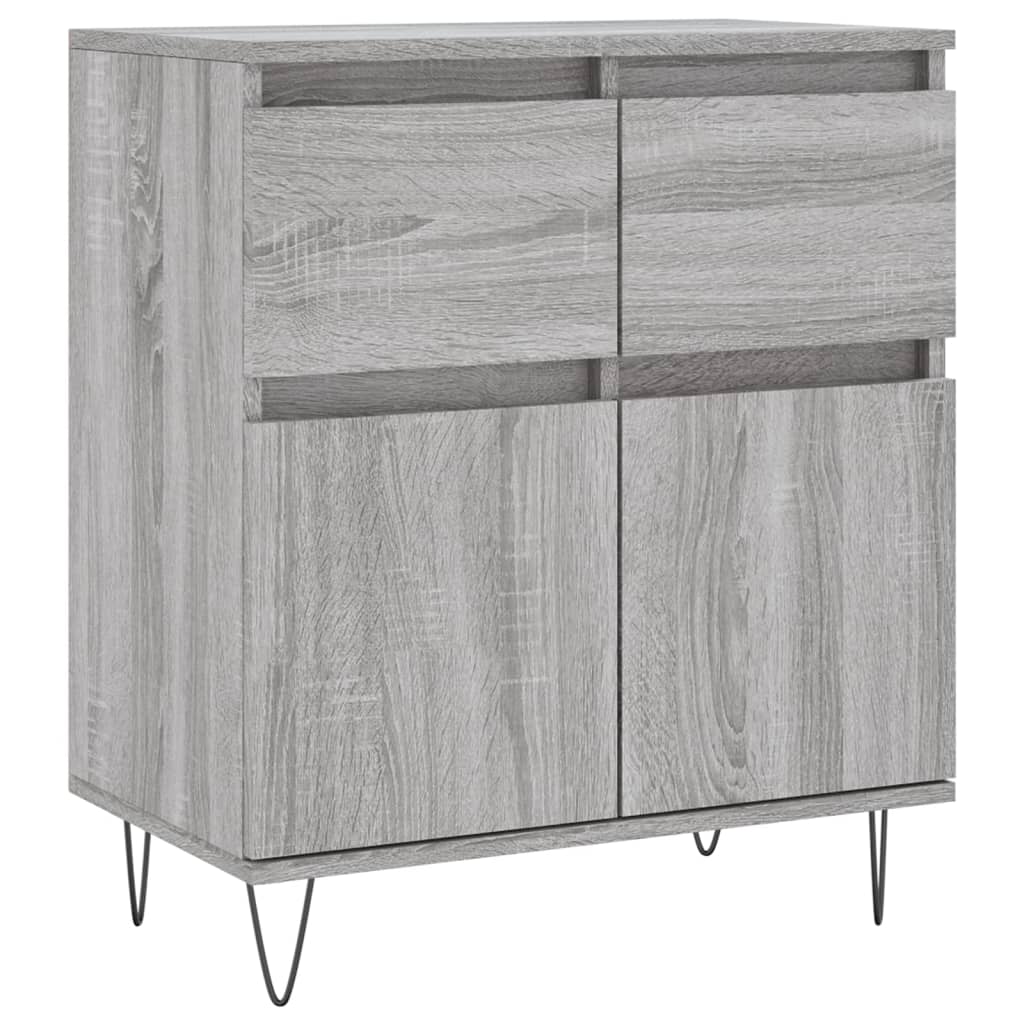 Dressoir 60x35x70 cm bewerkt hout grijs sonoma eikenkleurig is nu te koop bij PeponiXL, paradijselijk wonen!