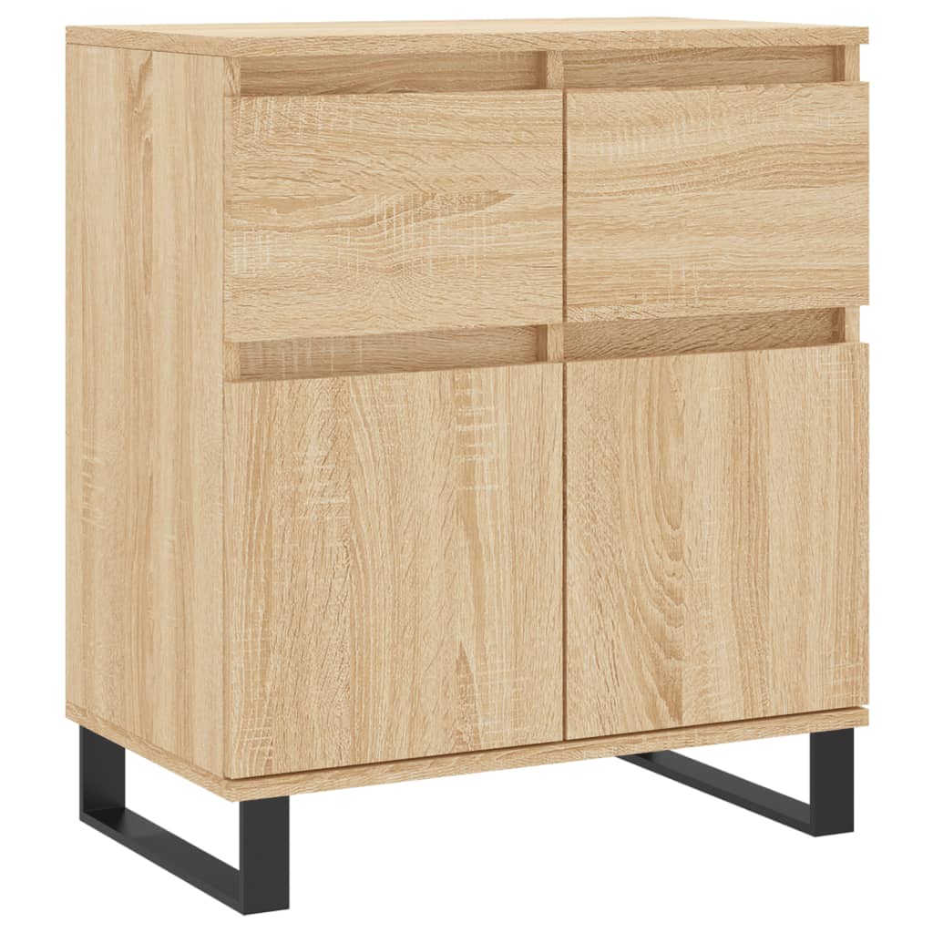 Dressoir 60x35x70 cm bewerkt hout sonoma eikenkleurig is nu te koop bij PeponiXL, paradijselijk wonen!