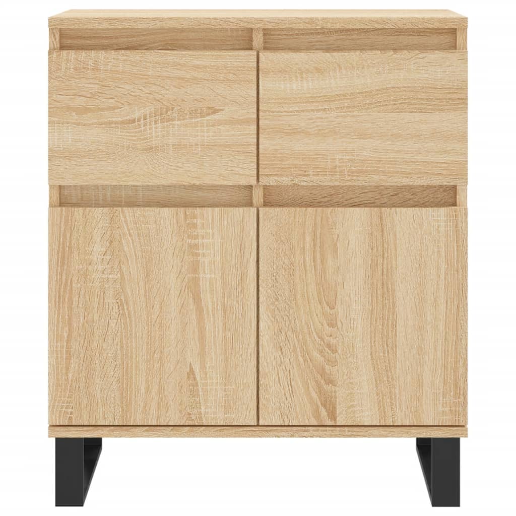 Dressoir 60x35x70 cm bewerkt hout sonoma eikenkleurig is nu te koop bij PeponiXL, paradijselijk wonen!