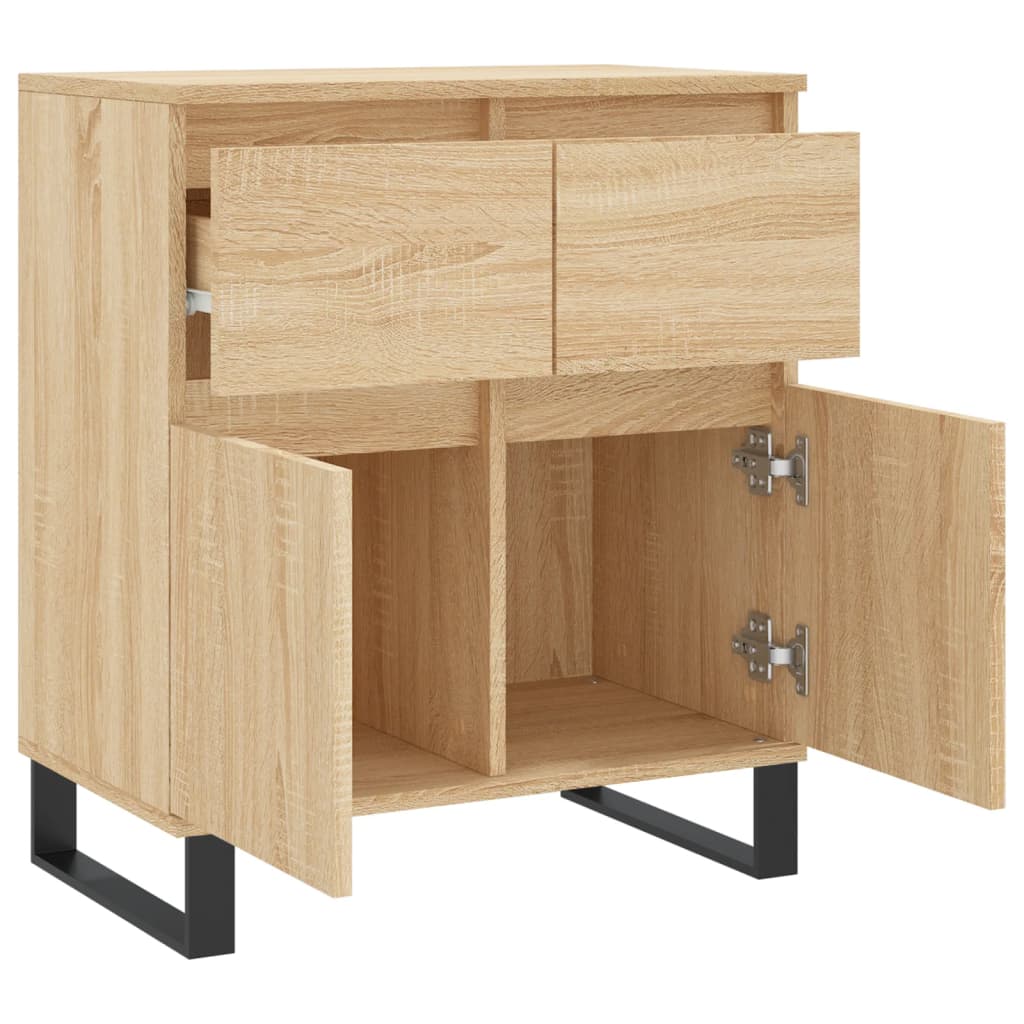 Dressoir 60x35x70 cm bewerkt hout sonoma eikenkleurig is nu te koop bij PeponiXL, paradijselijk wonen!
