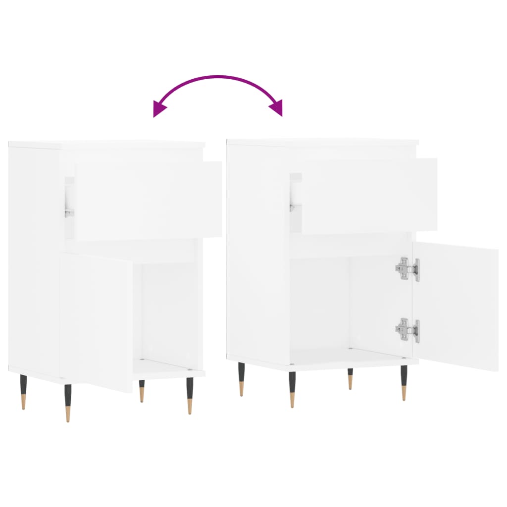 Dressoir 40x35x70 cm bewerkt hout wit is nu te koop bij PeponiXL, paradijselijk wonen!