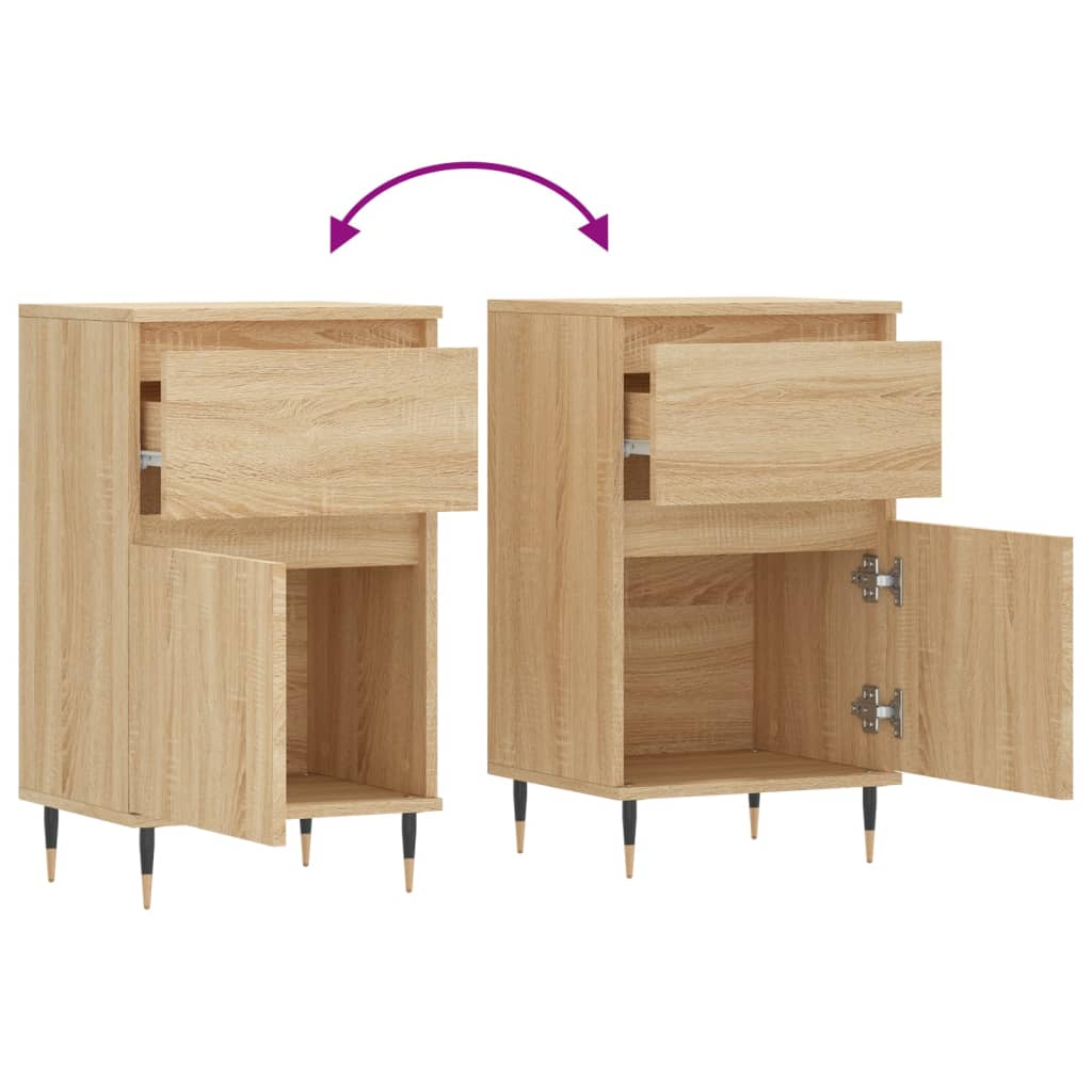 Dressoir 40x35x70 cm bewerkt hout sonoma eikenkleurig is nu te koop bij PeponiXL, paradijselijk wonen!
