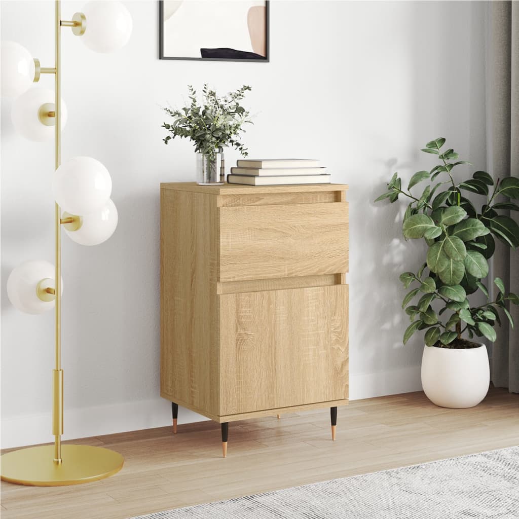 Dressoir 40x35x70 cm bewerkt hout sonoma eikenkleurig is nu te koop bij PeponiXL, paradijselijk wonen!