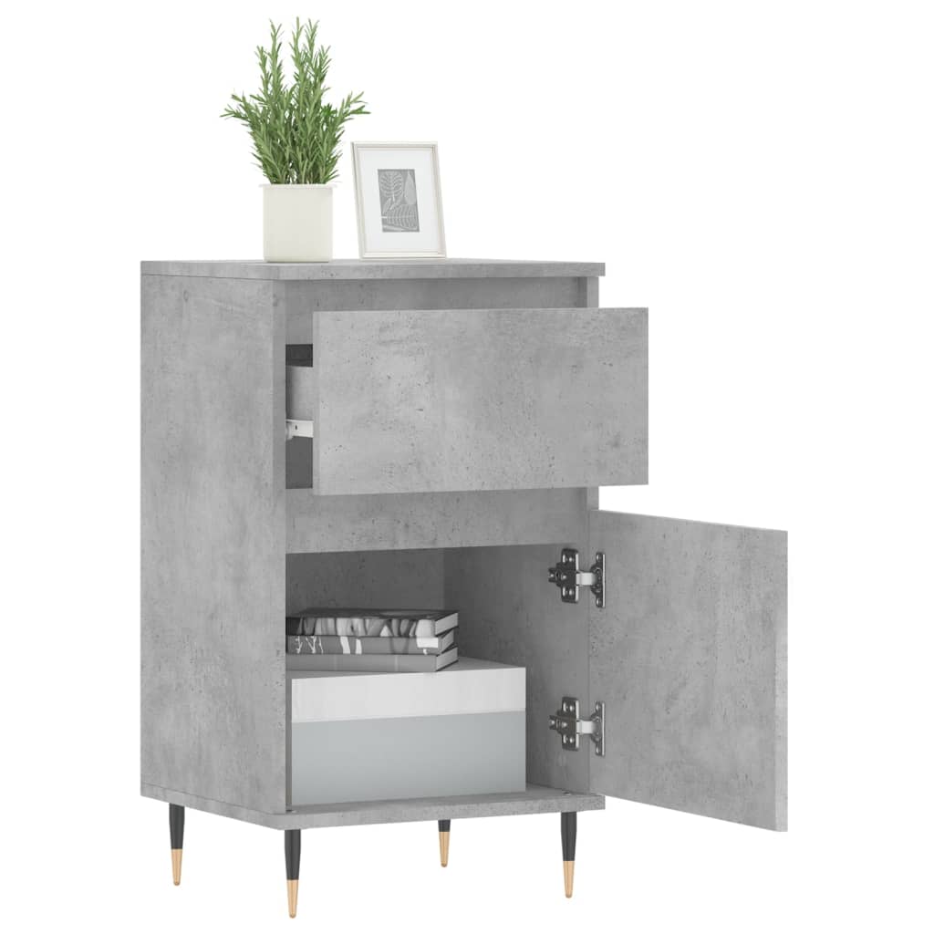 Dressoir 40x35x70 cm bewerkt hout betongrijs is nu te koop bij PeponiXL, paradijselijk wonen!